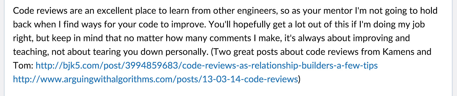 Receiving feedback as an intern at Khan Academy